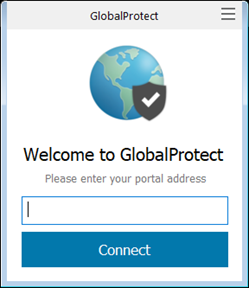 Image showing the screen requesting input of the portal address