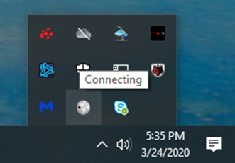 Image showing the task bar icon for the VPN