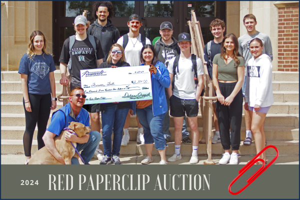 Business Students Present $2,504 from the Red Paperclip Auction to Furever Full